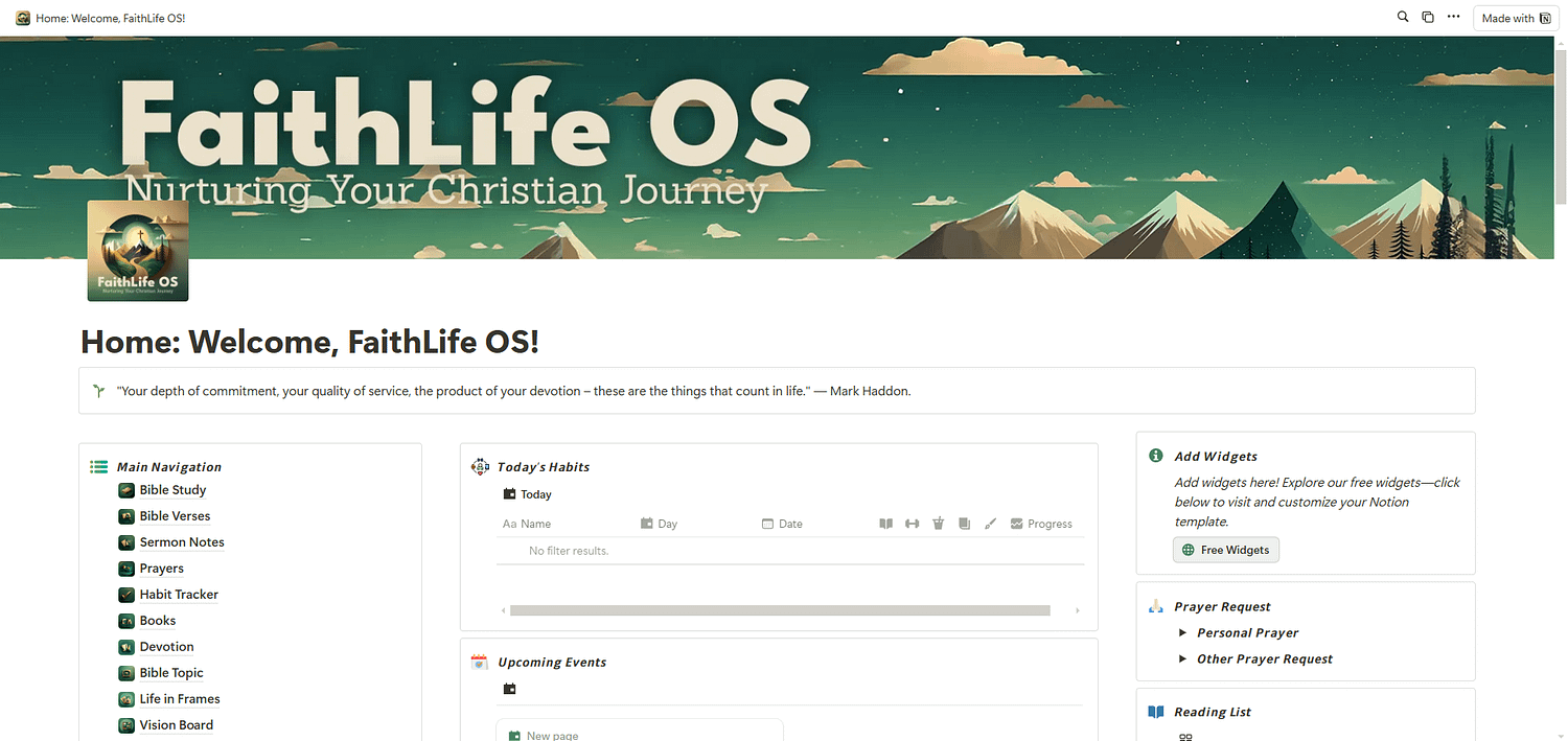 All-in-One FaithLife OS Notion Template - Image 24