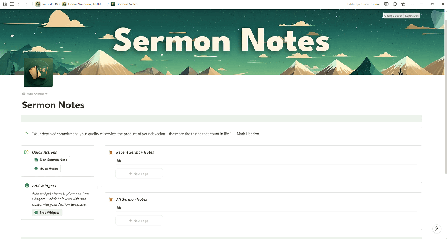 All-in-One FaithLife OS Notion Template - Image 28
