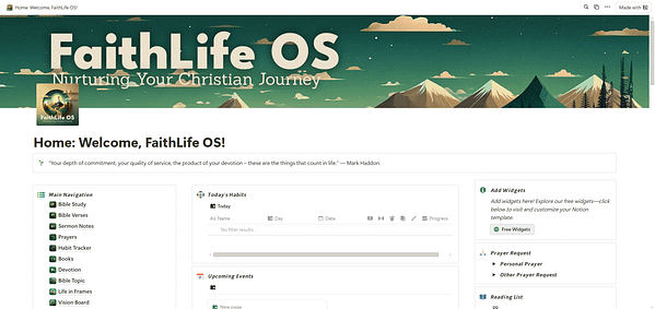 All-in-One FaithLife OS Notion Template - Image 24